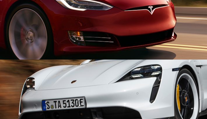 foto tesla porsche