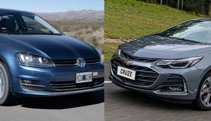 VW GOLF VS CHEVROLET CRUZE PORTADA e1599445492205