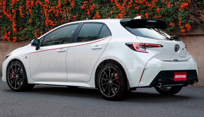 Toyota GR Corolla render trasera