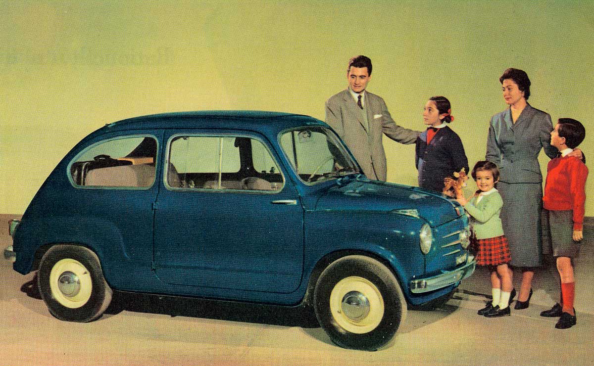 Fiat 600 azul