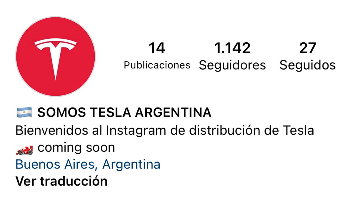 Tesla argentina instagram