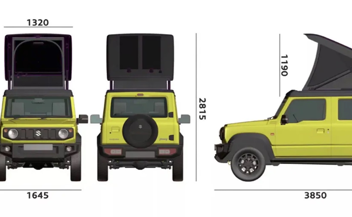 Techo y accesorios del Jimny camper