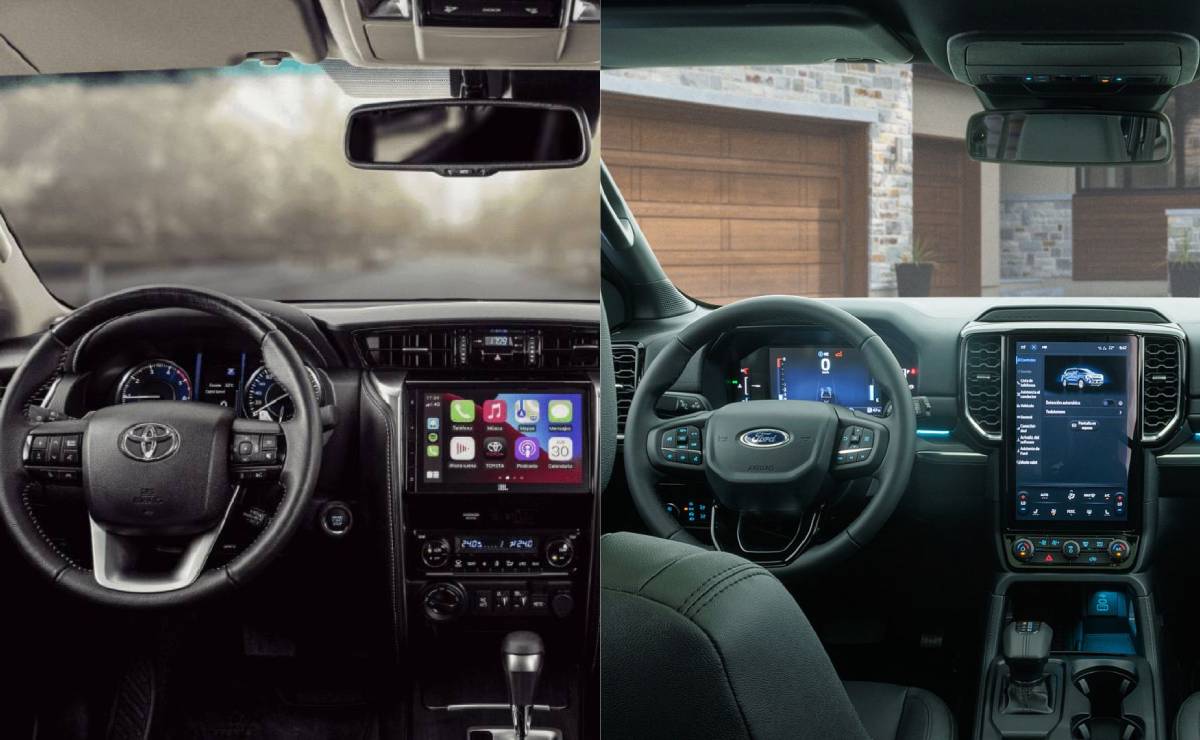 Toyota SW4 Ford Everest interior