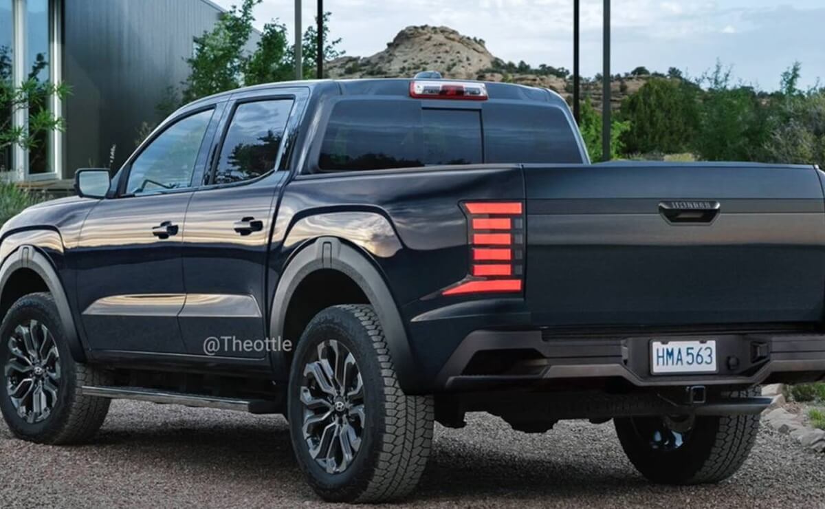 Parte trasera posible pick up de Hyundai