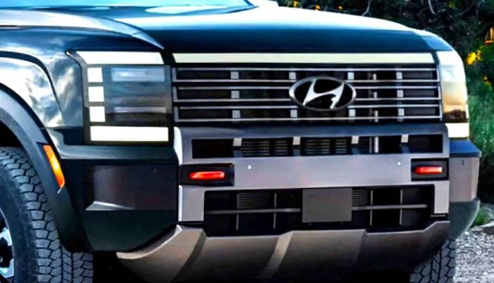 Así sería el diseño de una nueva pick up que llegará para competir contra Toyota y Nissan 1 Pick up Hyundai teaser