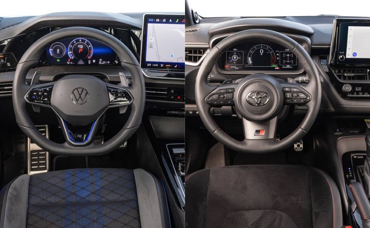 Volkswagen Golf R vs Toyota GR Corolla interior
