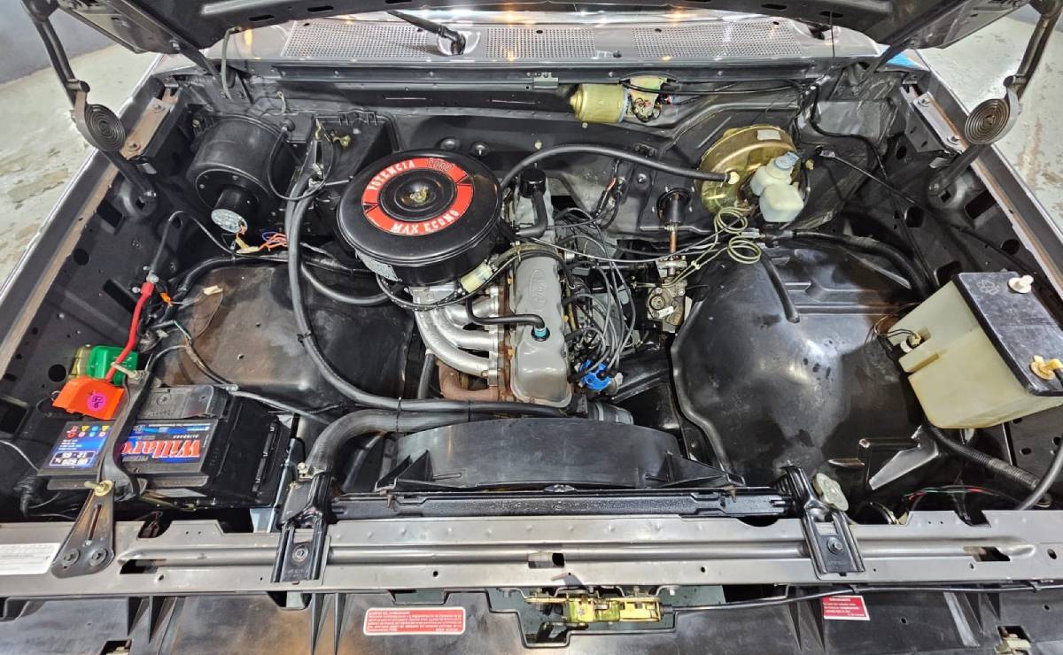 Es de 1992 y tiene menos de 23.000 km: encuentran una Ford F-100 que estuvo guardada por más de 15 años 5 Ford F 100 1992 motor