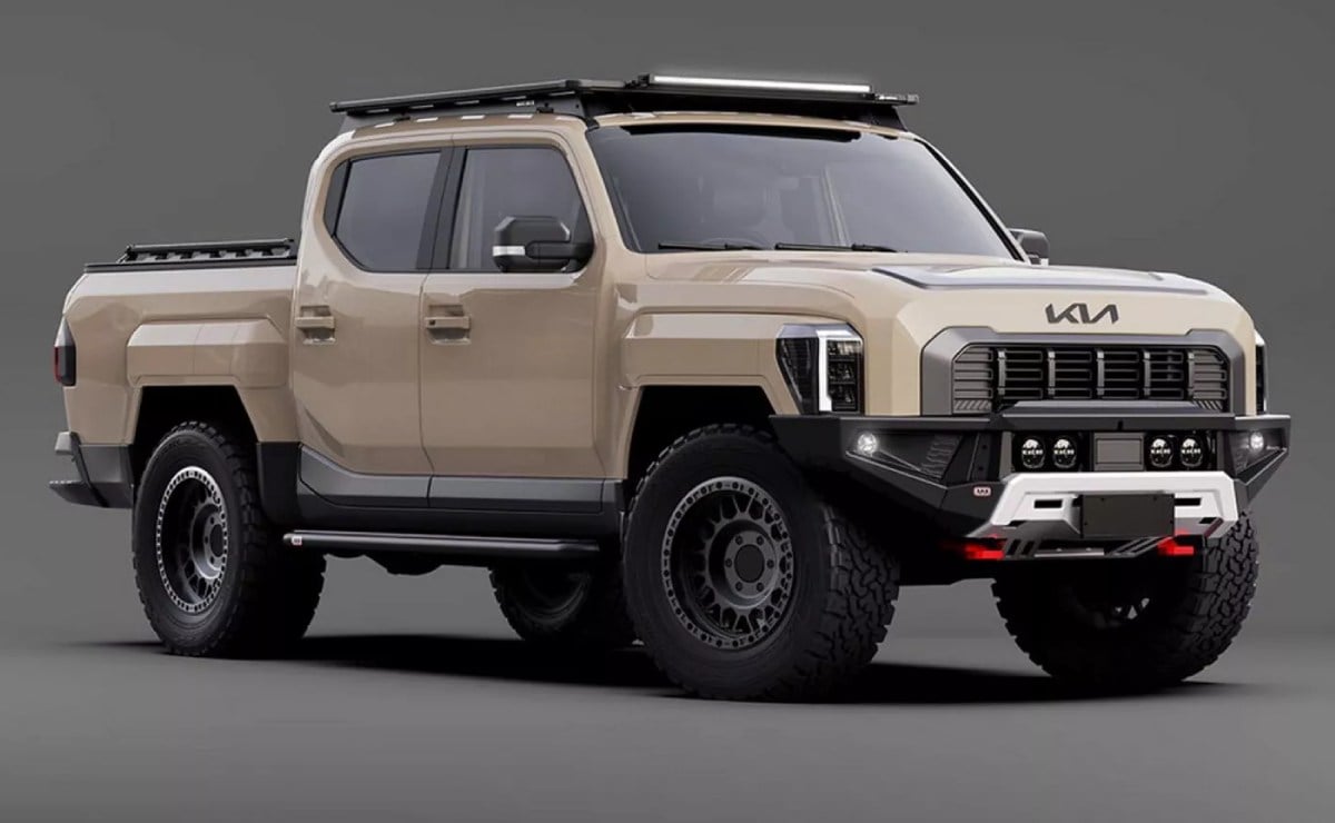 La polémica pick up asiática que compite contra Hilux y Ranger tiene una versión aún más picante 5 Pick up Kia Tasman ARB