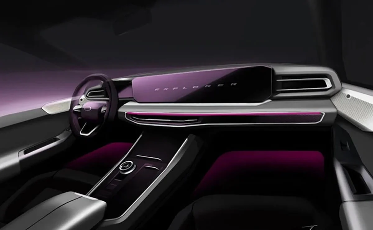 Ford lanzará un renovado SUV superior a Territory: 286 CV, diseño futurista y más barato 4 Posible interior Ford Explorer 2026