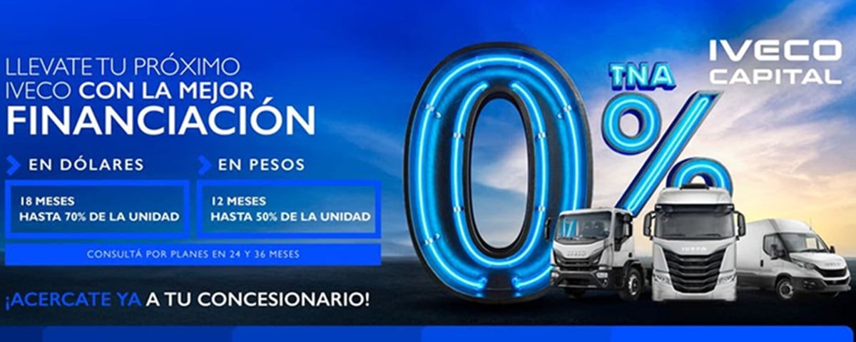 Fin de año con financiación preferencial: IVECO lanza una propuesta con TNA 0% en dólares y pesos 3 Propuesta Iveco