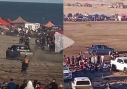 Conductores Volkswagen Amarok picada Villa Gesell