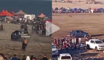 Conductores Volkswagen Amarok picada Villa Gesell