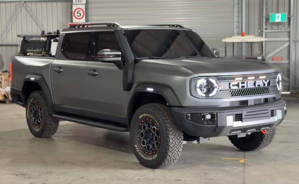 Así es la nueva pick up híbrida enchufable con motor diésel que puede incomodar a la BYD Shark 3 Pick up Chery KP31 frente 1