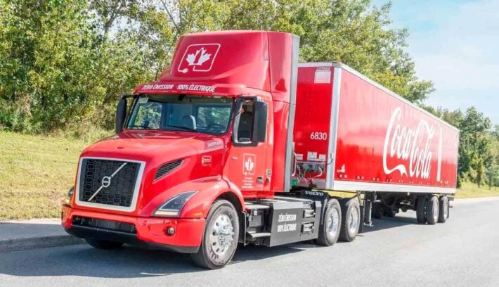 Coca Cola suma camiones de Volvo 100% eléctricos