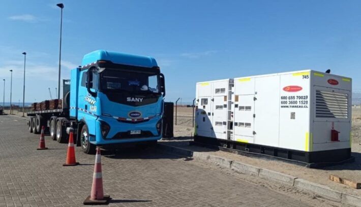 Autonomía notable del camión elétrico de SANY y Coldeco