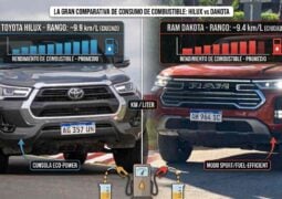 RAM Dakota vs Hilux consumo