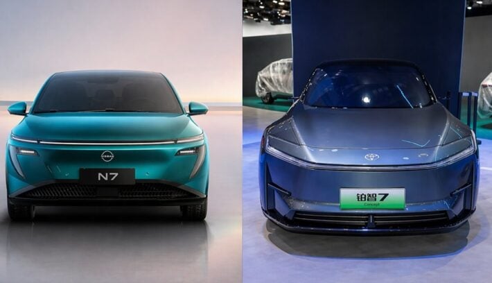 Toyota bZ7 vs Nissan N7, los nuevos sedanes