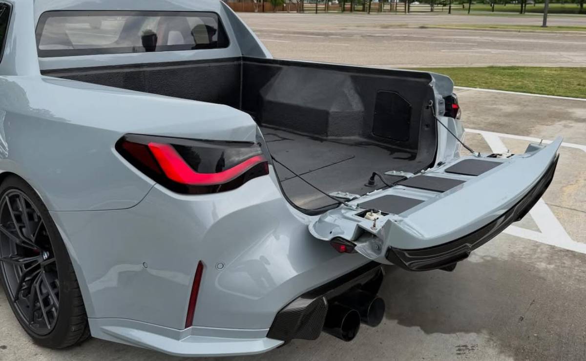 Convirtieron un deportivo en una pick up, tiene motor preparado y ahora lo venden por un precio que sorprende 1 Pick up BMW M4 caja