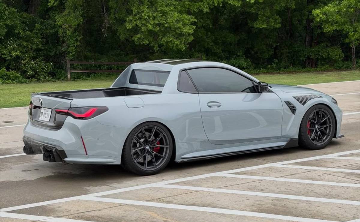 Convirtieron un deportivo en una pick up, tiene motor preparado y ahora lo venden por un precio que sorprende 3 Pick up BMW M4 trasera