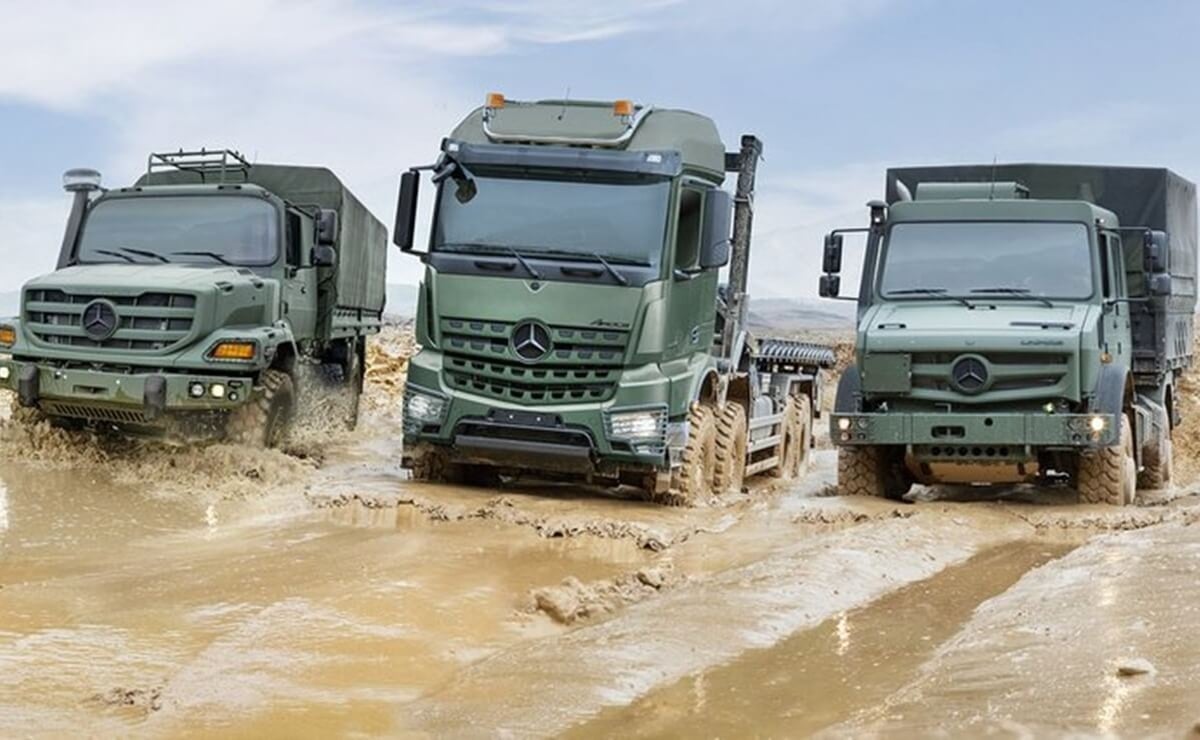 Daimler Truck presenta sus soluciones militares: camiones autónomos, blindados y tecnología de defensa avanzada 1 Los camiones de Daimler Truck