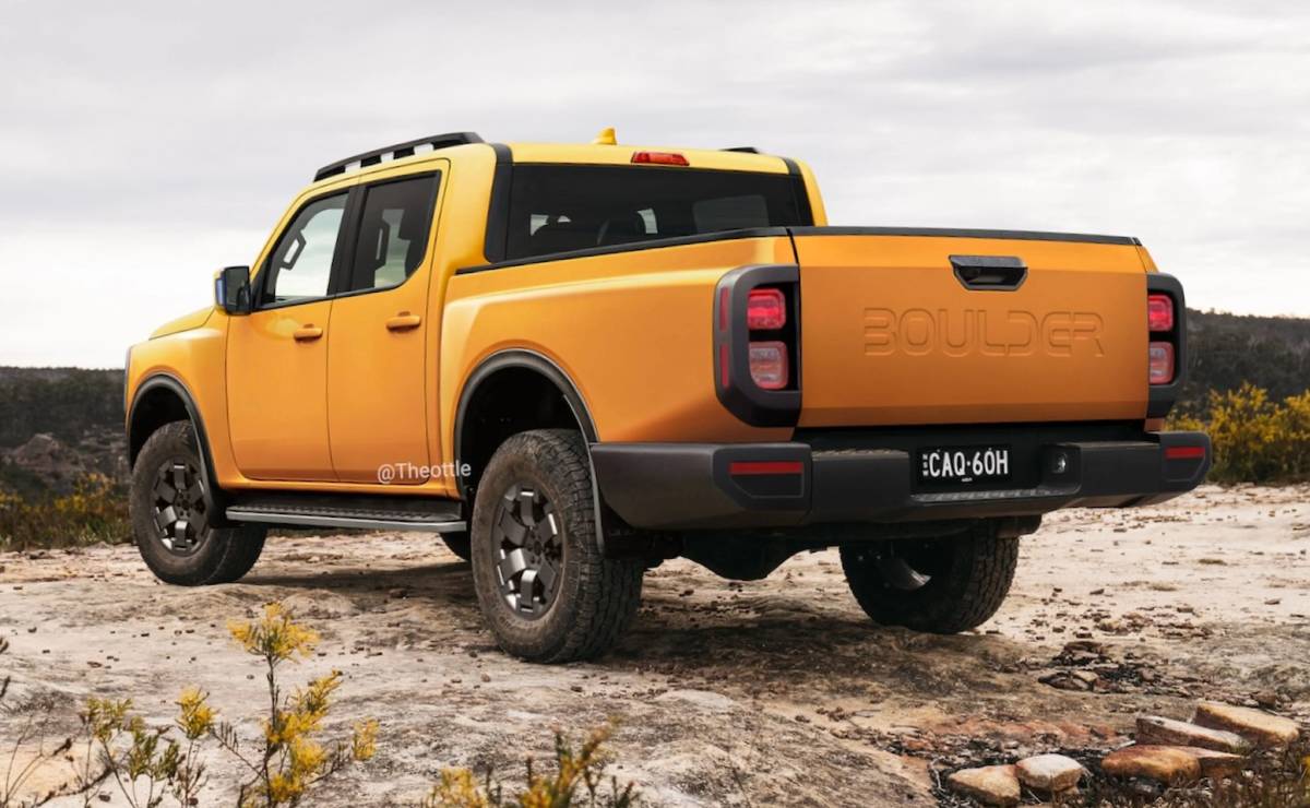 Una marca prepara una nueva pick up para competir con Toyota Hilux y Ford Ranger: qué se sabe 5 Pick up Hyundai Boulder trasera