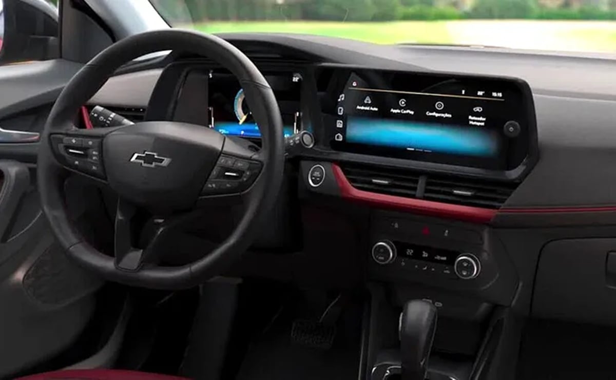 Interior de una Chevrolet Tracker