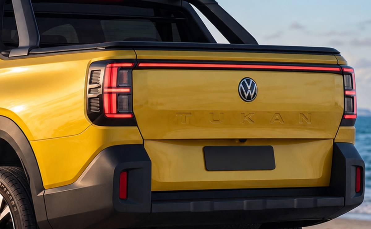 Así sería la nueva pick up de Volkswagen que llegará para pelear contra Fiat Toro 1 Volkswagen Tukan teaser trasera