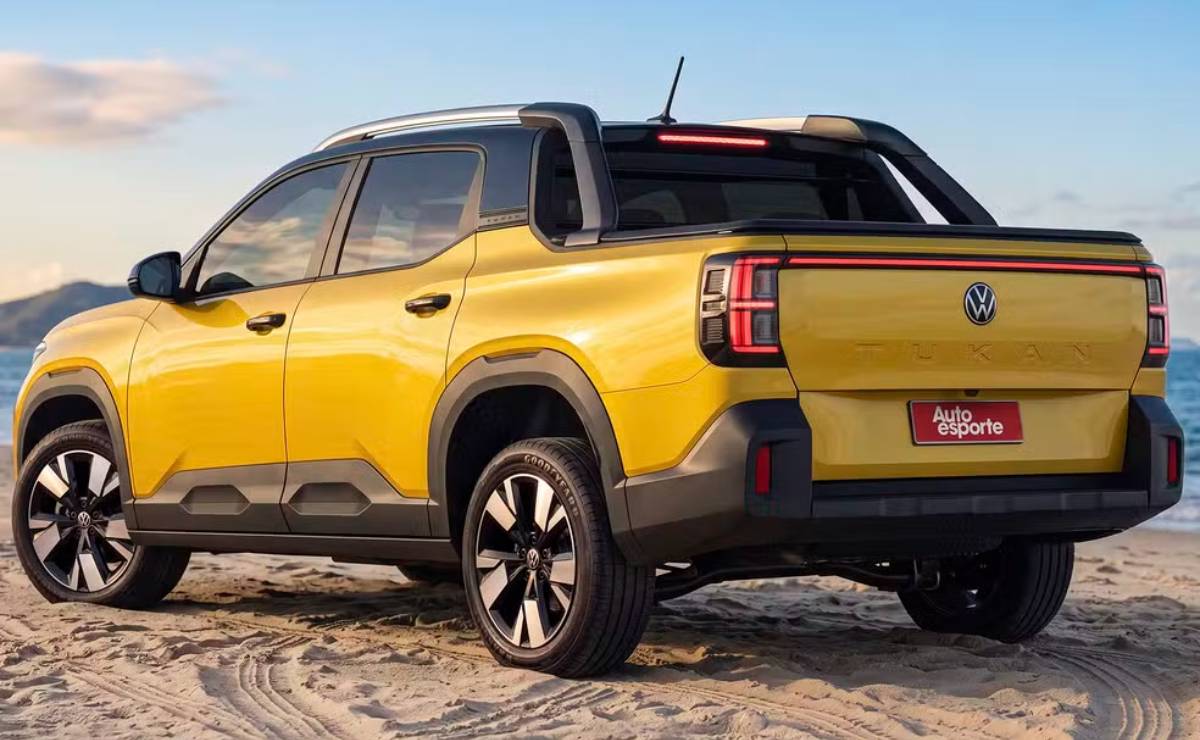Así sería la nueva pick up de Volkswagen que llegará para pelear contra Fiat Toro 3 Volkswagen Tukan trasera 3