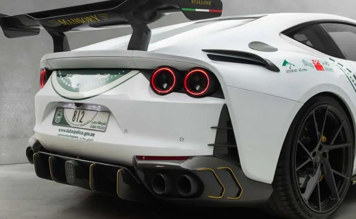 No persigue delincuentes: el Ferrari 812 Superfast Mansory de 830 CV que Dubái usa solo pa