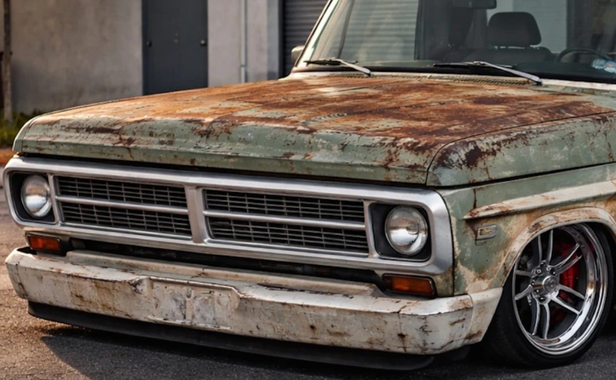 ¿Por qué una F-100 de 1969 con 764 CV tuvo que tirar a la basura su eje trasero original? 1 Ford F-100 1969 con Godzilla 7.3 V8: 764 CV que obligaron a tirar el puente rígido a la ba